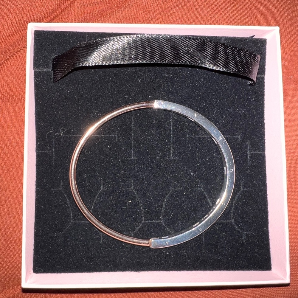 Pandora two-toned silver and rose gold Bangle Bracelet